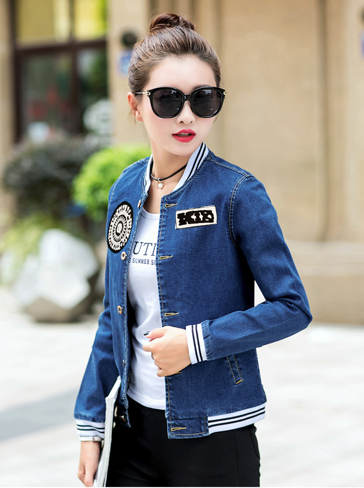 ÁO KHOÁC JEAN NỮ PHỐI BO SỌC